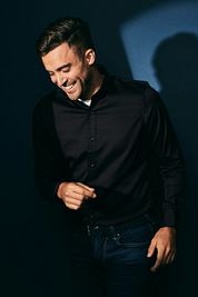 Suitable Satin Shirt Black