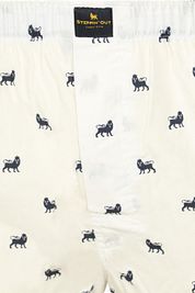 Steppin' Out Boxer White Logo Oxford