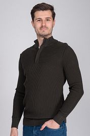 Suitable George Pullover Half Zip Dark Green