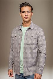 Suitable Liv Overshirt Checkered Gray