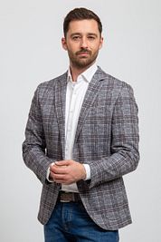 Suitable Respect Sports Jacket Fame Jersey Plaid Flex Grey