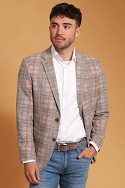 Suitable Respect Sports Jacket Fame Jersey Plaid Flex Brown