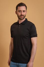 Suitable Liquid Polo Shirt Black