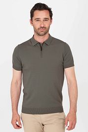 Suitable Half Zip Polo Shirt Green