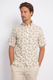 Suitable Short Sleeve Shirt Linen Sheng Green