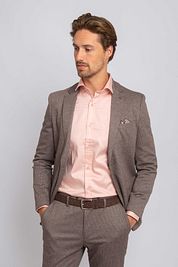 Suitable Sports Jacket Fame Pied de Poule Brown