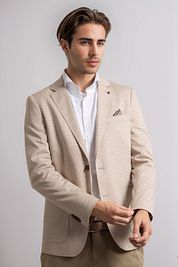Suitable Sports Jacket Face Print Sand