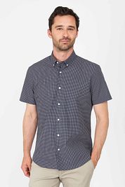 Suitable Short Sleeve Shirt Print Navy