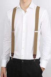 Suitable Luxe Suspenders Beige