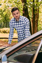 Suitable Shirt Widespread Flanel Checks Blue