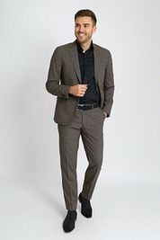 Suitable Strato Pied De Poule Suit Wool Ember Gold
