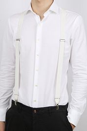 Suitable Suspenders White Y-model