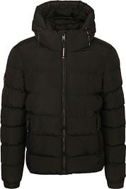 Superdry Puffer Jacket Hooded Black