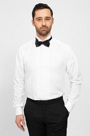Tuxedo Shirt Pleated White Wing Tip
