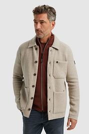Vanguard Overshirt Button Beige