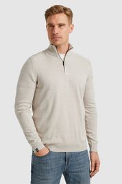 Vanguard Pullover Half Zip Melange Ecru