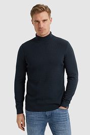 Vanguard Rollneck Pullover Structure Navy