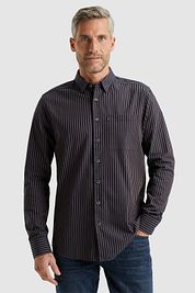 Vanguard Shirt Stripes Navy Brown