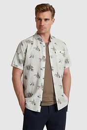 Vanguard Short Sleeves Shirt Flowers Ecru