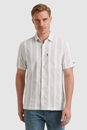 Vanguard Short Sleeve Shirt Dobby Stripe Green
