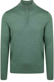 Suitable Merino Half Zip Sweater Mid Green
