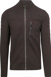 Vanguard Cardigan Bonded Mouline Brown