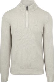 NZA Half Zip Sweater Wool Mix Adan Greige