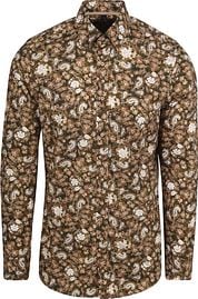 Suitable Shirt Paisley Green Beige