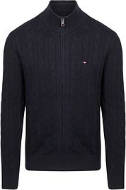 Tommy Hilfiger Cardigan Zip Cable Navy