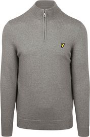 Lyle & Scott Half Zip Pullover Merino Wool Grey