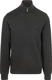 Lyle & Scott Half Zip Pullover Tonal Black