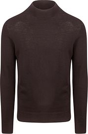 Profuomo Turtleneck Pullover Merino Dark Brown