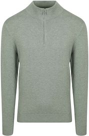 Profuomo Half Zip Pullover Luxury Basic Green