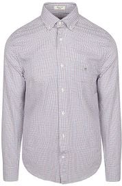 Gant Casual Shirt Poplin Plaid Blue Red