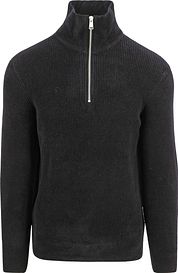 Marc O'Polo Half Zip Pullover Corduroy Black