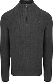 Steppin' Out Half Zip Pullover Lambswool Anthracite