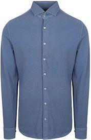 Suitable Piqué Shirt Jeans Blue