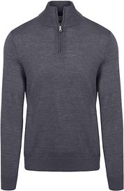 King Essentials The Michael Half Zip Pull Merino Anthracite
