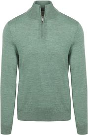 King Essentials The Michael Half Zip Pull Merino Green