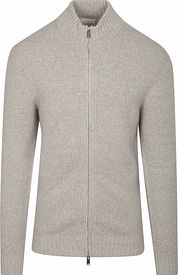 Profuomo Cardigan Boiled Wool Grey