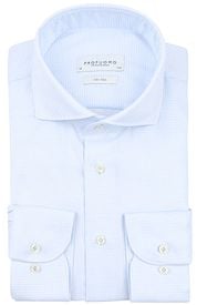 Profuomo Dobby Mouliné Shirt Print Light Blue  