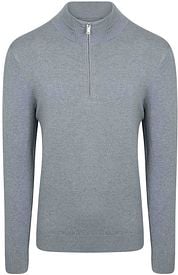 Profuomo Half Zip Pullover Luxury Basic Blue