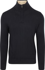 Steppin' Out Half-Zip Pullover Cotton Cashmere Navy