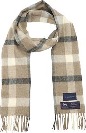 Suitable Scarf Checkered Merino Beige