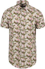 Suitable Short Sleeve Shirt Print Jungle Green