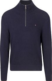 Tommy Hilfiger Half Zip Cable Pullover Navy