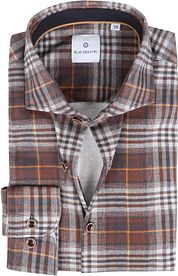 Blue Industry Overhemd Jersey Pane Brown
