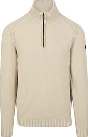 No Excess Half Zip Pullover Chenille Ecru
