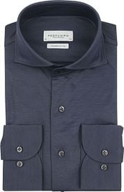 Profuomo Japanese Knitted Shirt Denim Navy