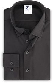 R2 Shirt Knitted Piqué Black
